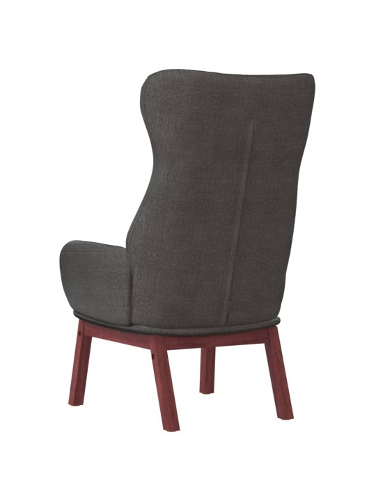 Relaxační židle tmavě šedá textil