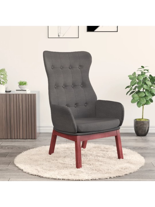 Relaxační židle tmavě šedá textil