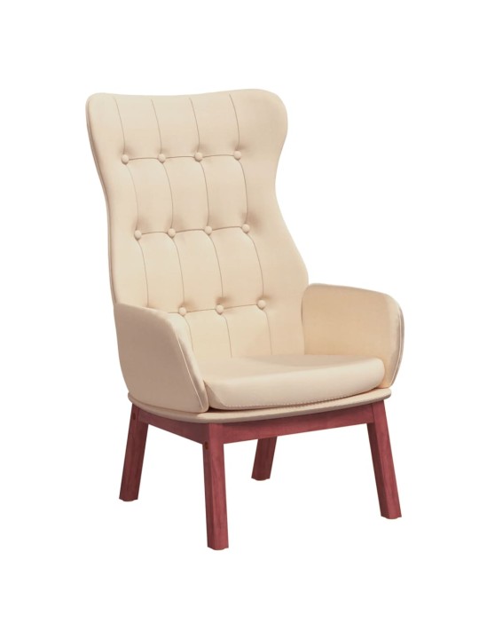 Relaxační židle krémová textil