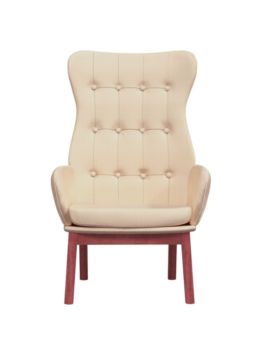 Relaxační židle krémová textil