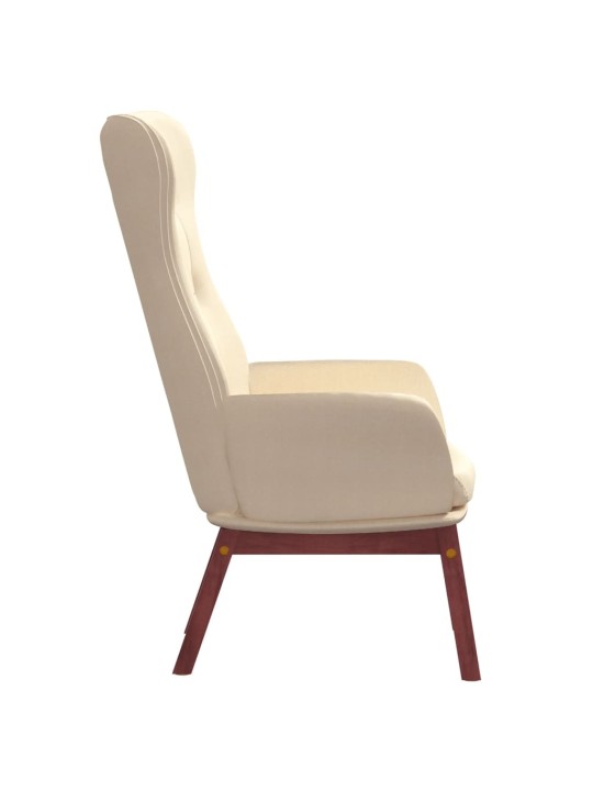 Relaxační židle krémová textil
