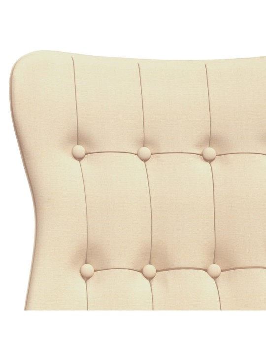 Relaxační židle krémová textil