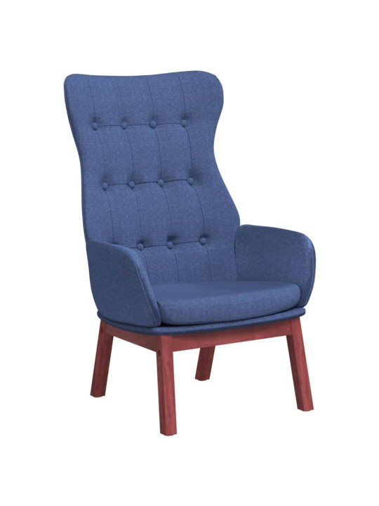 Relaxační křeslo modré textil