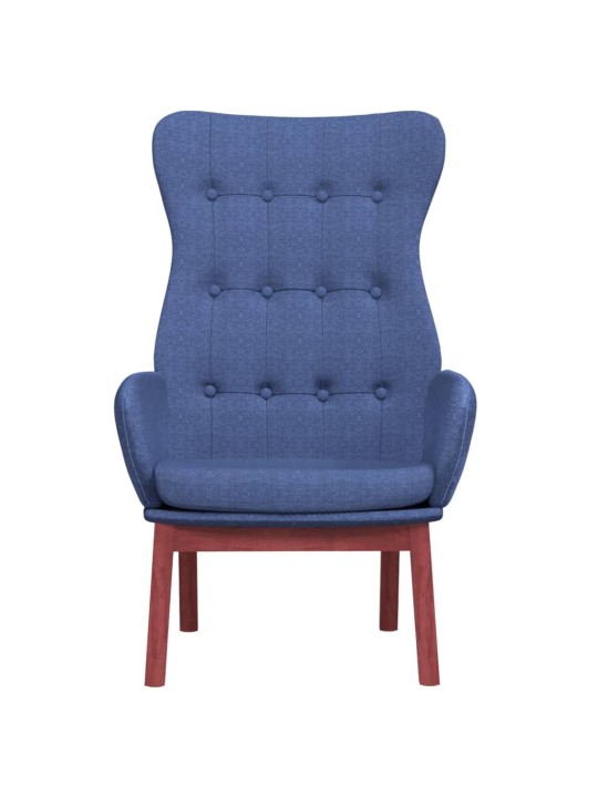 Relaxační křeslo modré textil