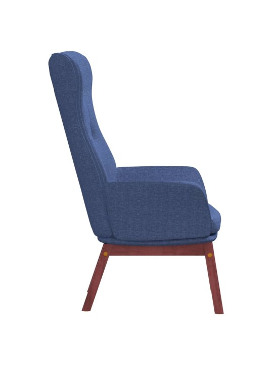 Relaxační křeslo modré textil