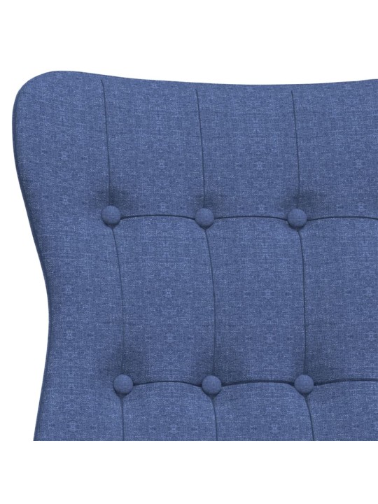 Relaxační křeslo modré textil