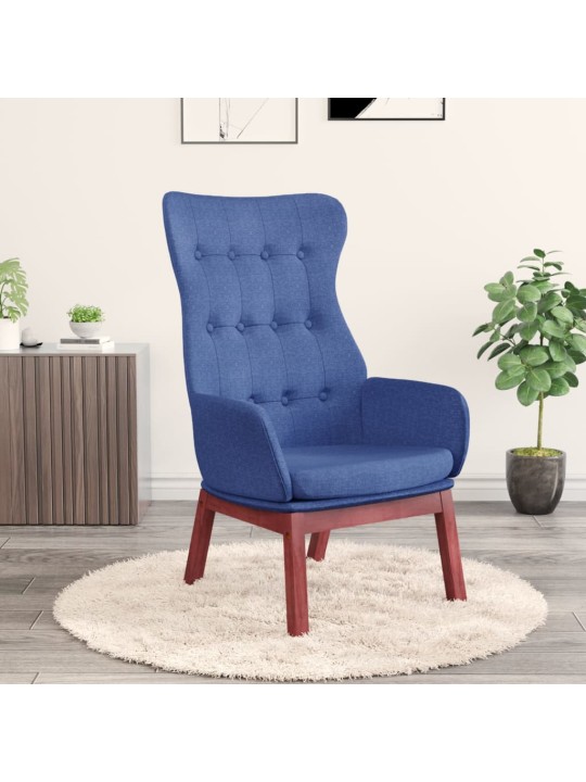 Relaxační křeslo modré textil