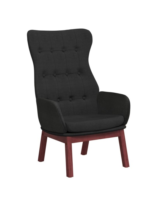 Relaxační židle černá textil
