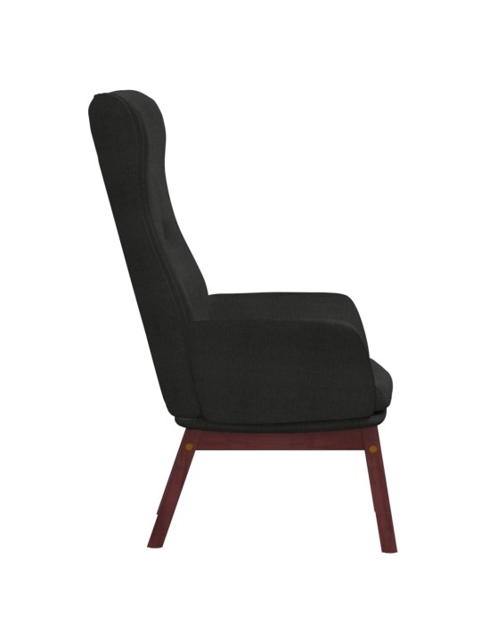 Relaxační židle černá textil