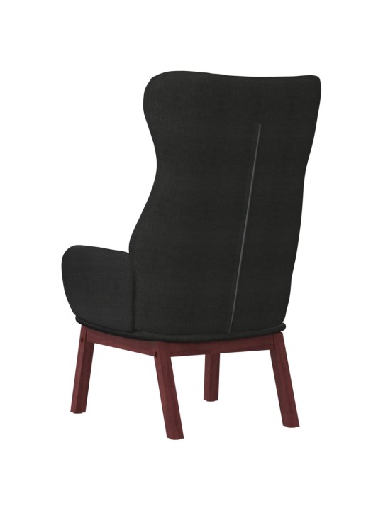 Relaxační židle černá textil
