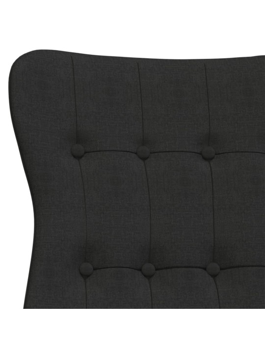 Relaxační židle černá textil