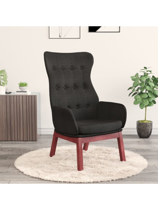 Relaxační židle černá textil