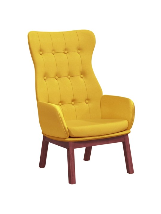 Relaxační křeslo hořčicově žluté textil