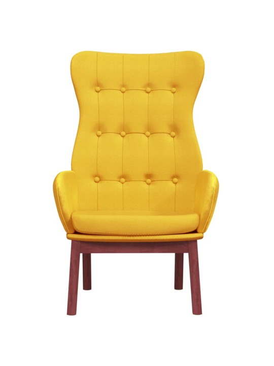 Relaxační křeslo hořčicově žluté textil