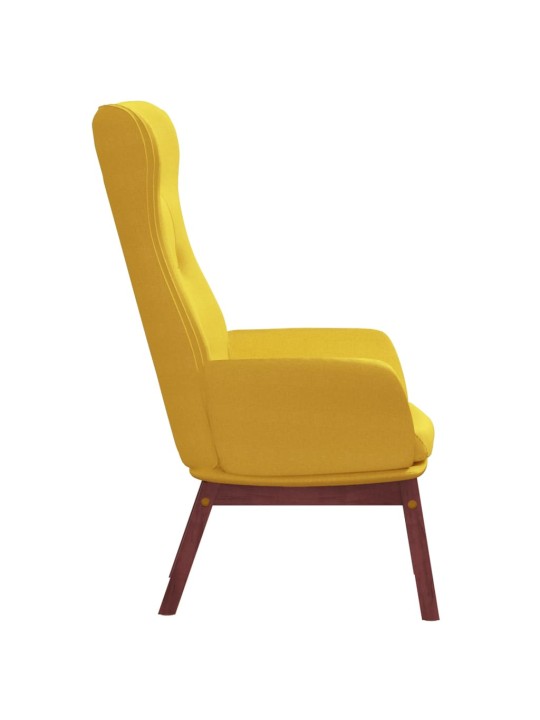 Relaxační křeslo hořčicově žluté textil