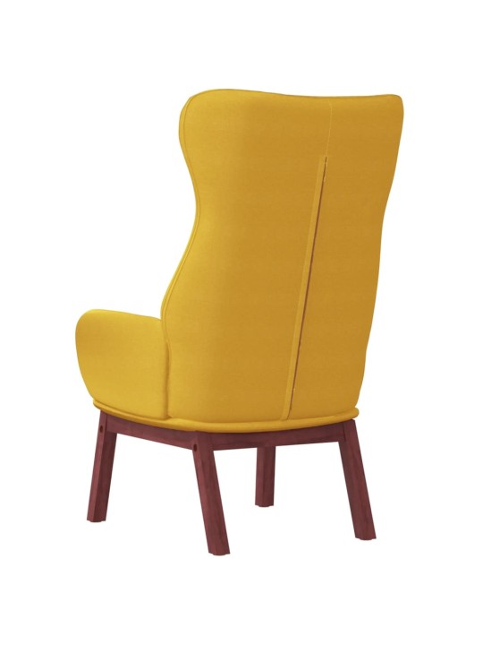 Relaxační křeslo hořčicově žluté textil