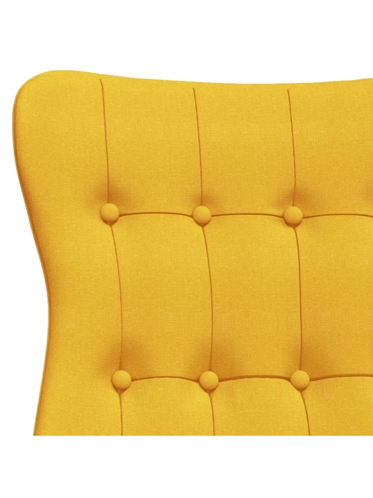 Relaxační křeslo hořčicově žluté textil