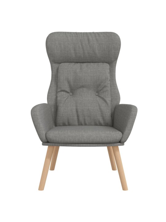 Relaxační křeslo světle šedé textil