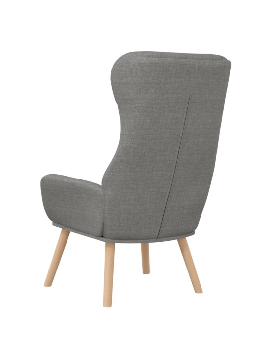 Relaxační křeslo světle šedé textil