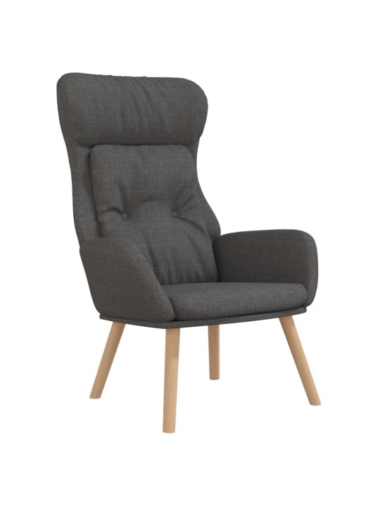 Relaxační židle tmavě šedá textil