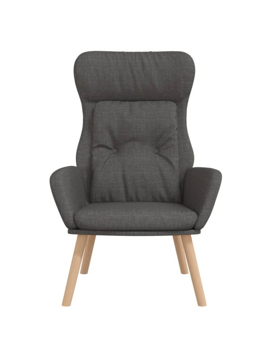 Relaxační židle tmavě šedá textil