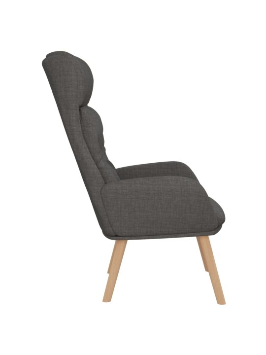 Relaxační židle tmavě šedá textil