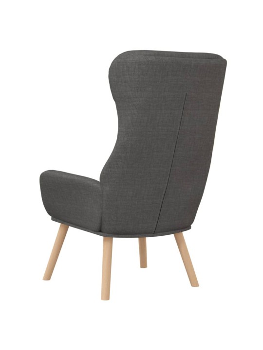 Relaxační židle tmavě šedá textil