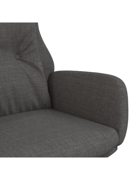 Relaxační židle tmavě šedá textil
