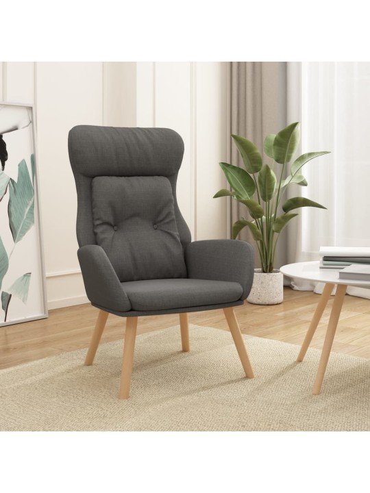 Relaxační židle tmavě šedá textil