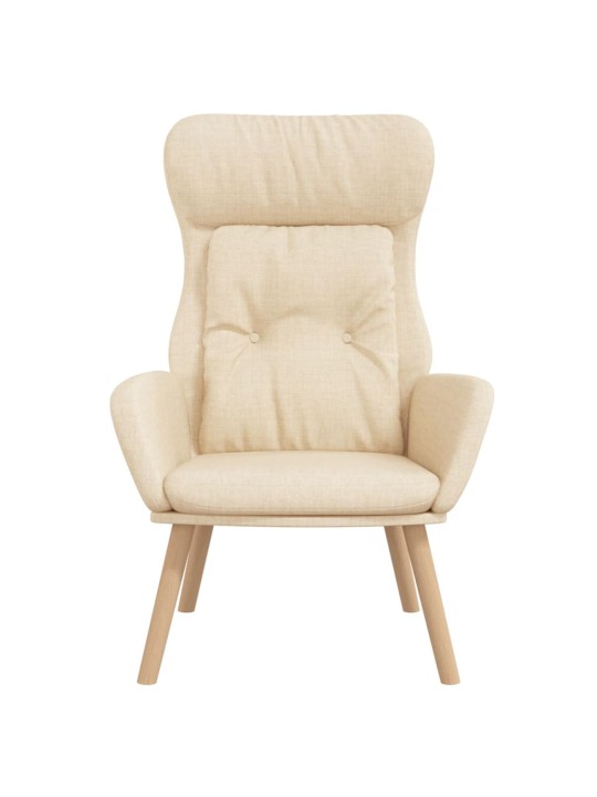 Relaxační křeslo krémové textil