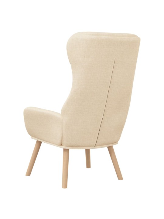 Relaxační křeslo krémové textil
