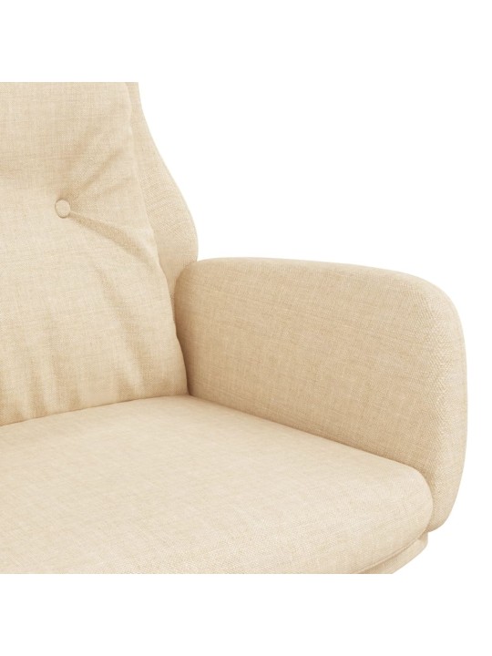 Relaxační křeslo krémové textil