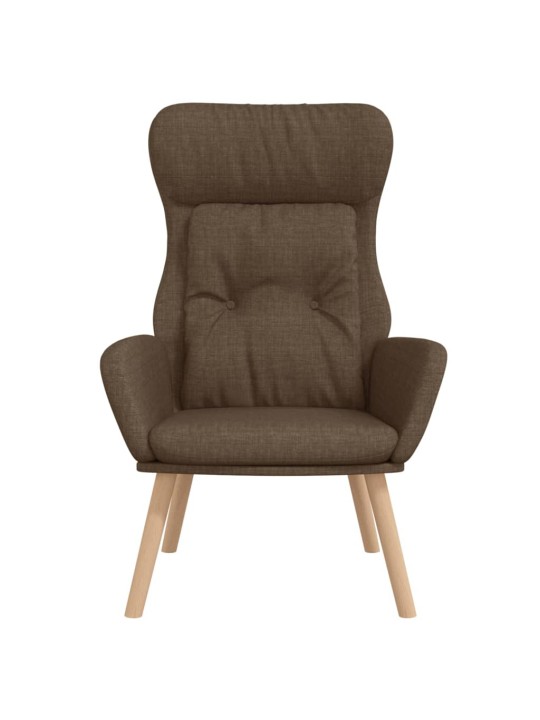 Relaxační křeslo hnědé textil