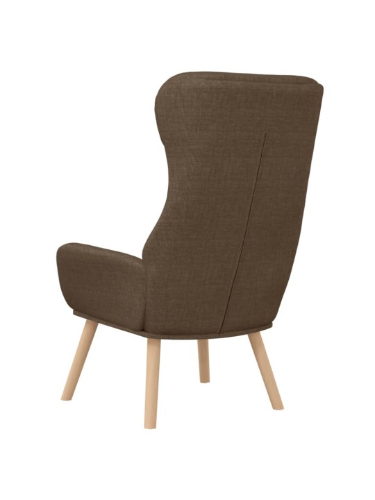 Relaxační křeslo hnědé textil