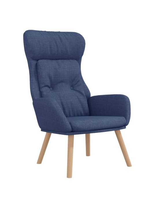 Relaxační křeslo modré textil
