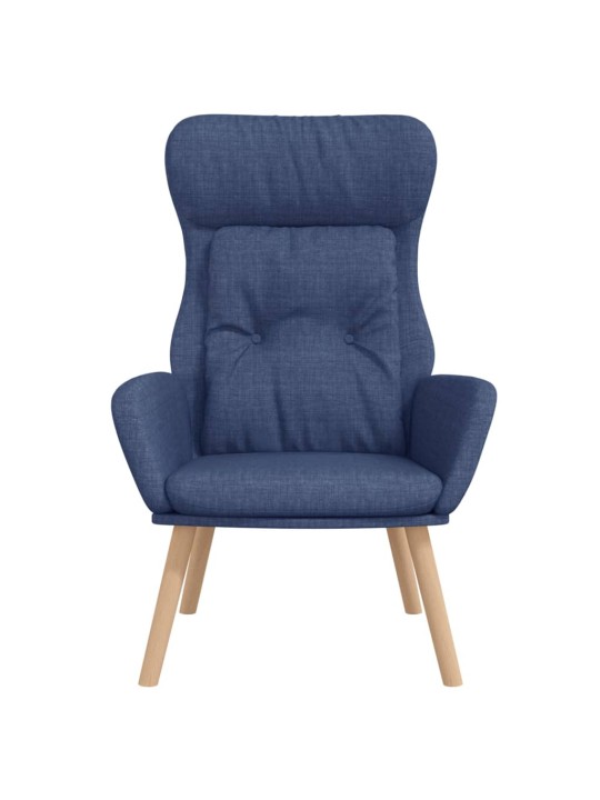 Relaxační křeslo modré textil