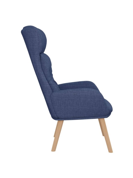 Relaxační křeslo modré textil
