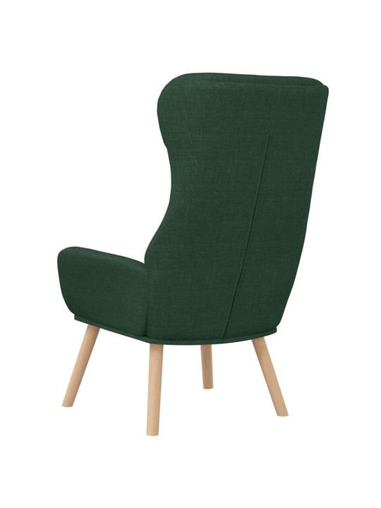 Relaxační křeslo tmavě zelené textil