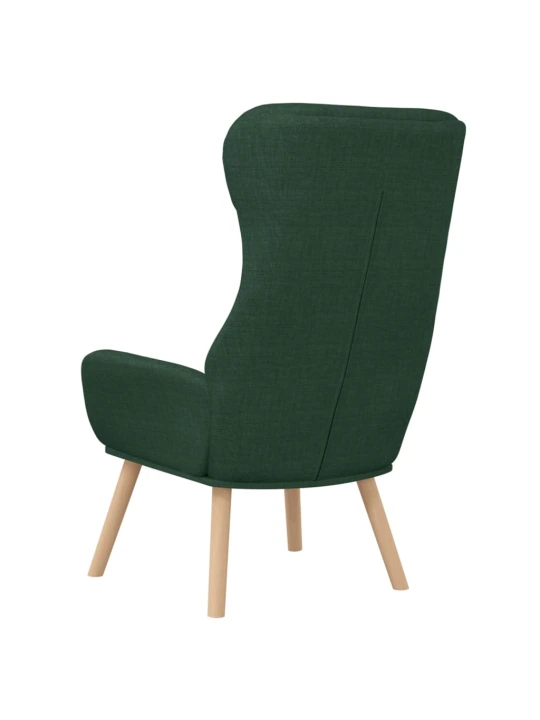 Relaxační křeslo tmavě zelené textil