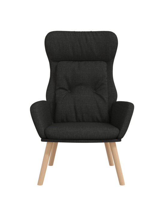 Relaxační křeslo černé textil