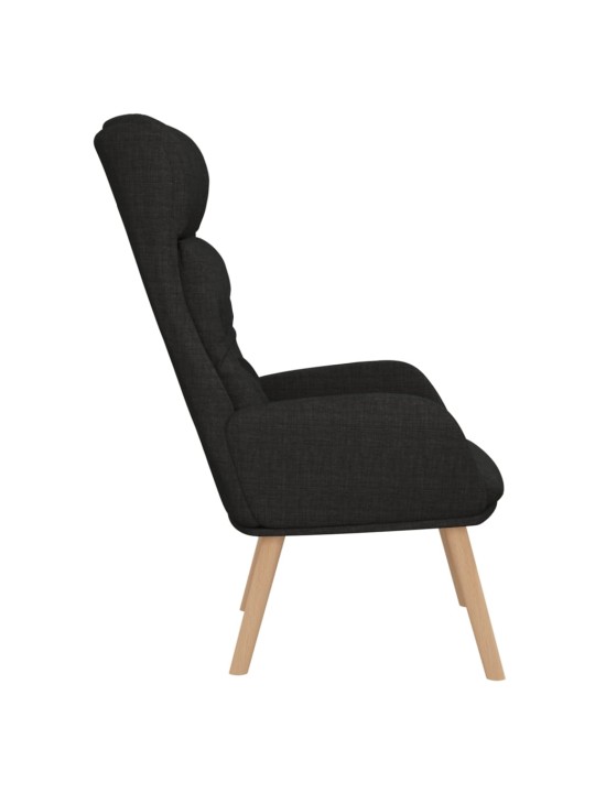 Relaxační křeslo černé textil