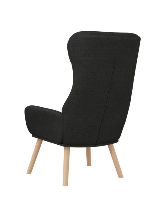Relaxační křeslo černé textil