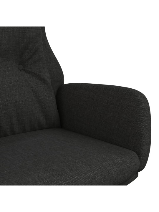 Relaxační křeslo černé textil