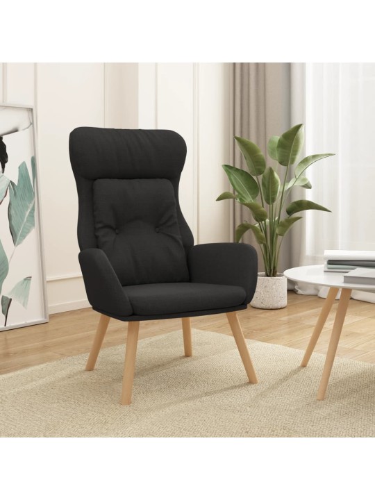 Relaxační křeslo černé textil