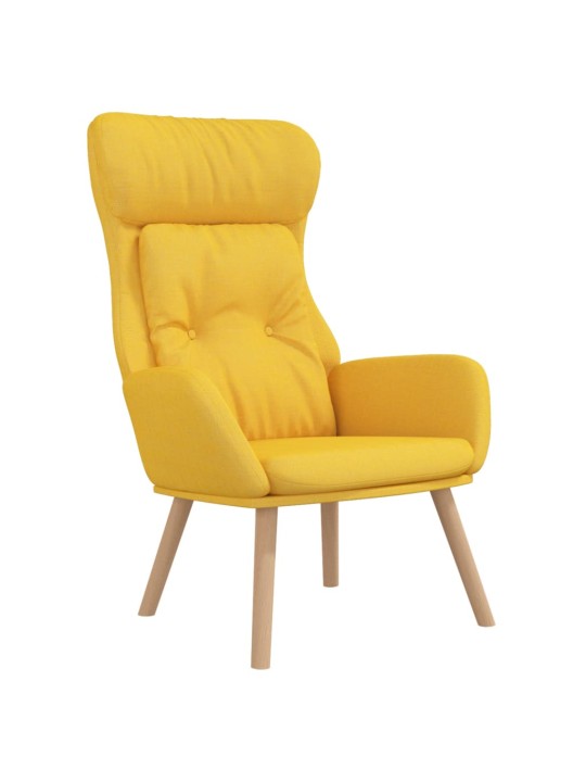 Relaxační křeslo hořčicově žluté textil