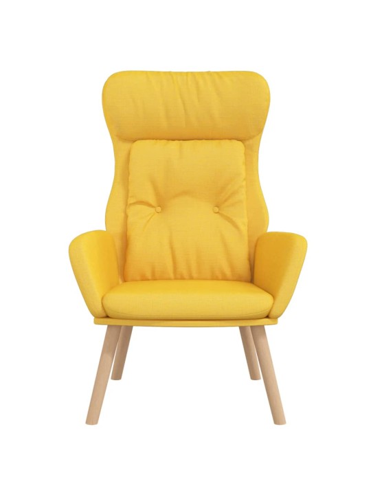 Relaxační křeslo hořčicově žluté textil