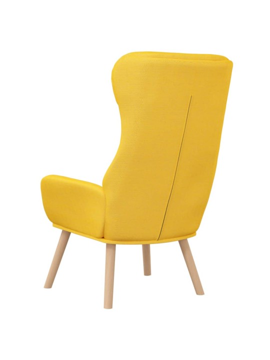 Relaxační křeslo hořčicově žluté textil