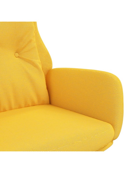 Relaxační křeslo hořčicově žluté textil