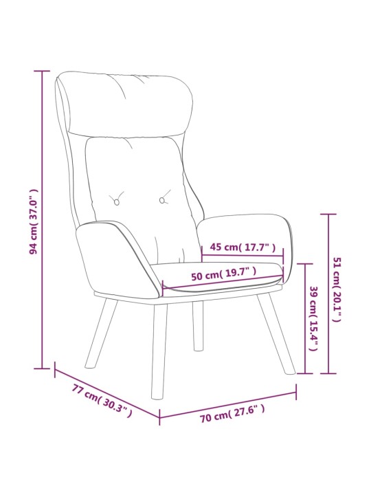 Relaxační křeslo tmavě šedé textil a PVC