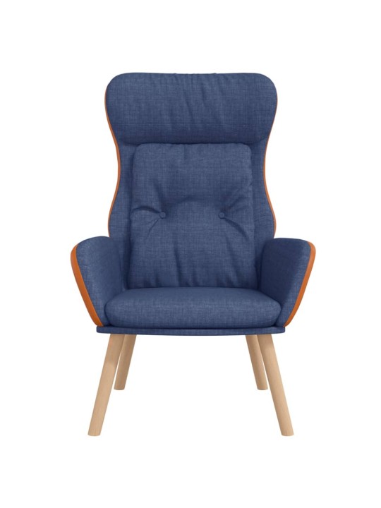 Relaxační křeslo modré textil a pvc